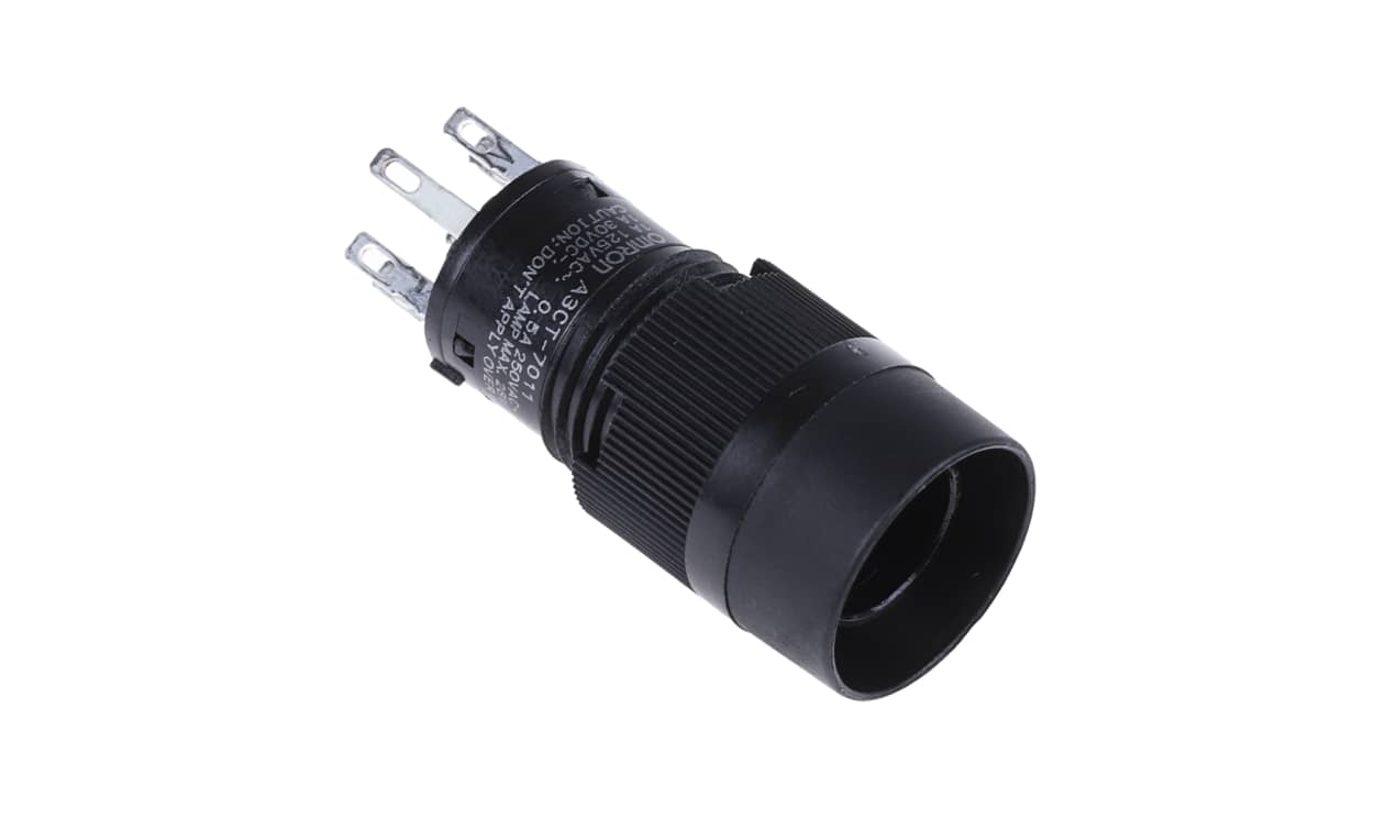 Omron A3CT-7011, A3CT Series Illuminated Push Button Switch, Momentary, Panel Mount, 12mm Cutout, SPST, 250V ac, IP40