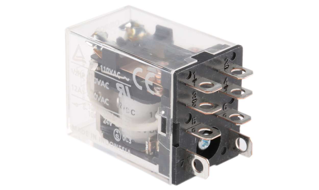 Omron LY2 12VDC, Plug In Power Relay, 12V dc Coil, 10A Switching Current, DPDT