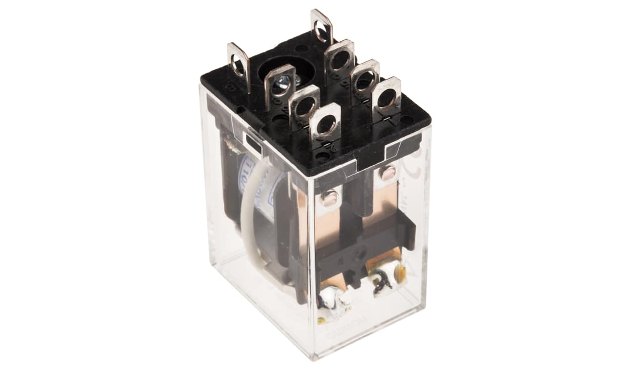 Omron LY2 110/120VAC, Plug In Power Relay, 110 → 120V ac Coil, 10A Switching Current, DPDT