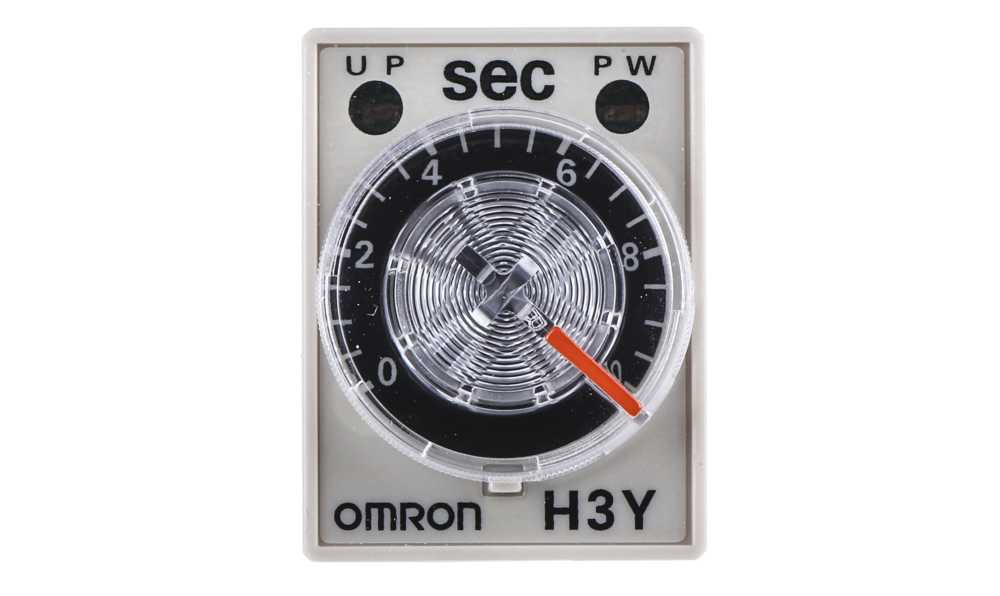 Omron H3Y-4 DC24 10S, H3Y-4 Series DIN Rail, Surface Mount Timer Relay, 24V dc, 4-Contact, 0.5 → 10s, 1-Function, 4PDT