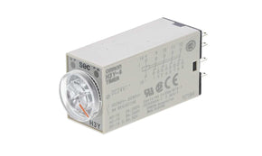 Omron H3Y-4 DC24 30S, H3Y-4 Series DIN Rail, Surface Mount Timer Relay, 24V dc, 4-Contact, 1 → 30s, 1-Function, 4PDT