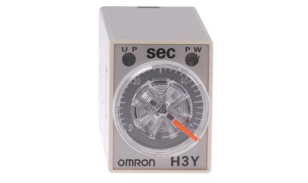 Omron H3Y-4 DC24 60S, H3Y-4 Series DIN Rail, Surface Mount Timer Relay, 24V dc, 4-Contact, 2 → 60s, 1-Function, 4PDT - generaltechuae