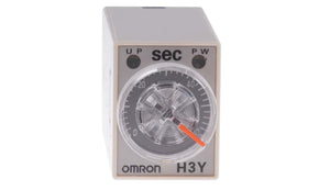 Omron H3Y-4 DC24 60S, H3Y-4 Series DIN Rail, Surface Mount Timer Relay, 24V dc, 4-Contact, 2 → 60s, 1-Function, 4PDT - generaltechuae