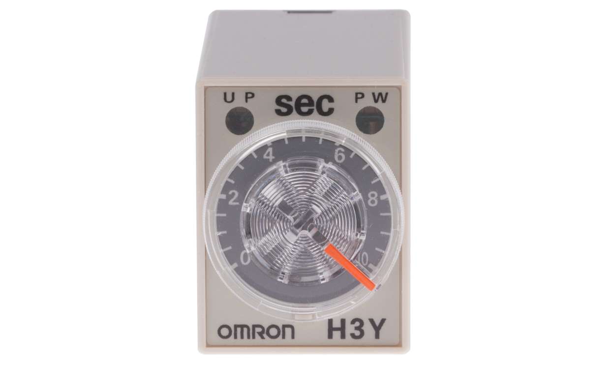 Omron H3Y-4 AC24 10S, H3Y-4 Series DIN Rail, Surface Mount Timer Relay, 24V ac, 4-Contact, 0.5 → 10s, 1-Function, 4PDT - generaltechuae