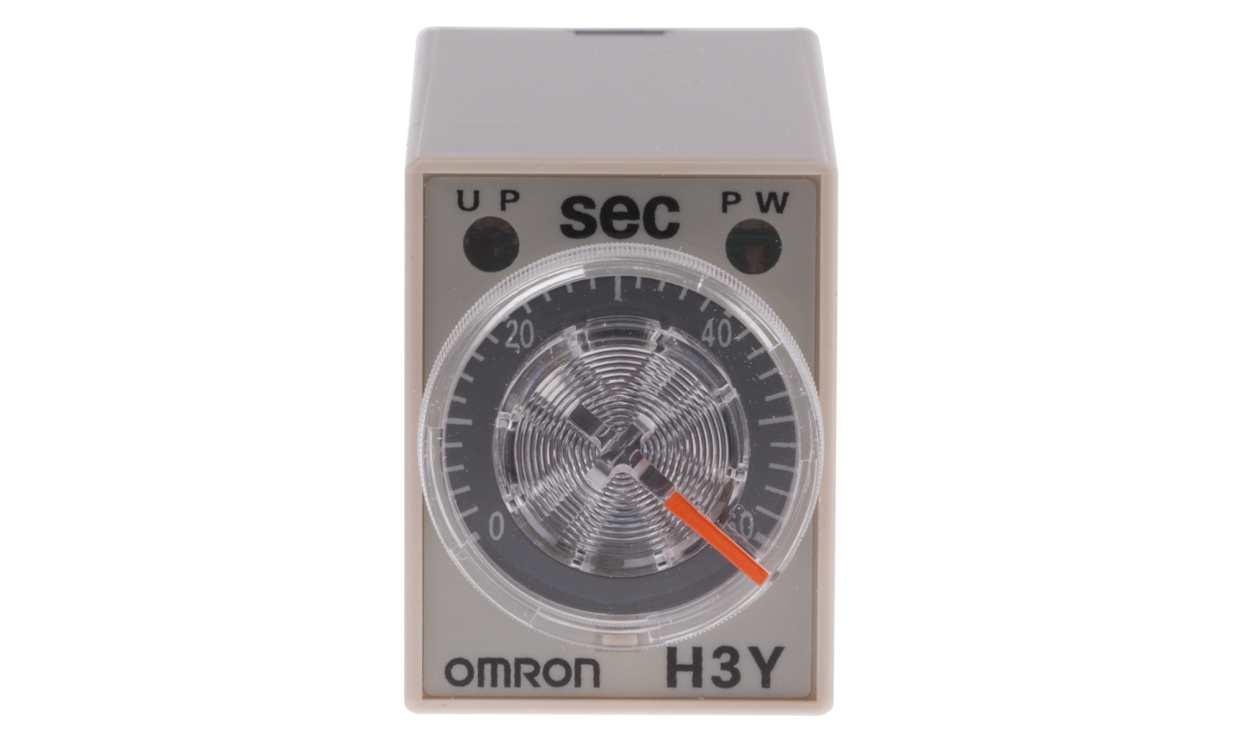 Omron H3Y-4 100-120VAC 60S, H3Y-4 Series DIN Rail, Surface Mount Timer Relay, 100 → 120V ac, 4-Contact, 2 → 60s, 1-Function, - generaltechuae