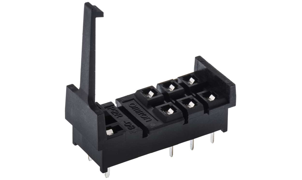 Omron P2R-08P, P2R 8 Pin 250V ac PCB Mount Relay Socket, for use with 2 Pole G2RS Series - generaltechuae