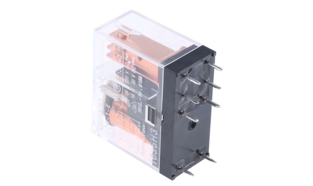Omron G2R-1-E DC5, PCB Mount Power Relay, 5V dc Coil, 16A Switching Current, SPDT - generaltechuae