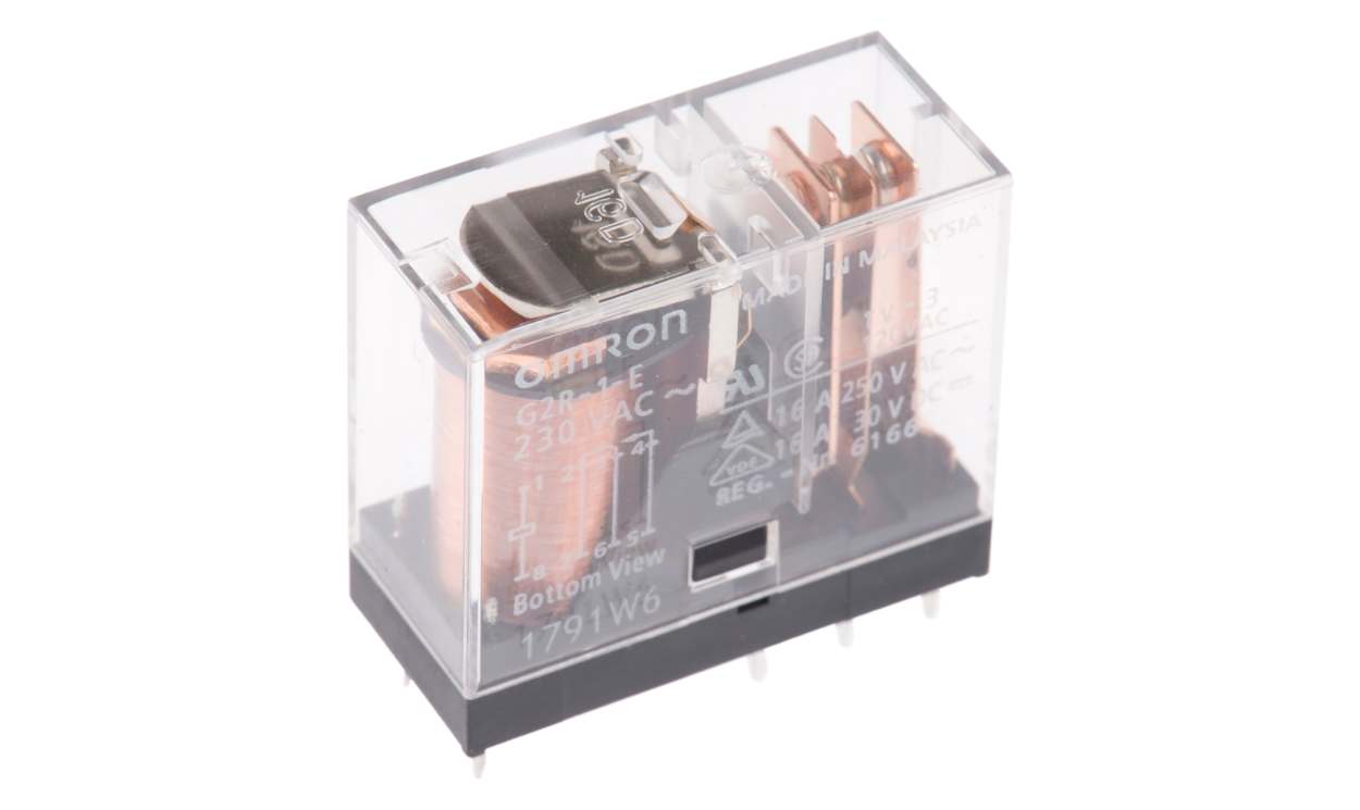 Omron G2R-1-E AC230, PCB Mount Power Relay, 230V ac Coil, 16A Switching Current, SPDT - generaltechuae