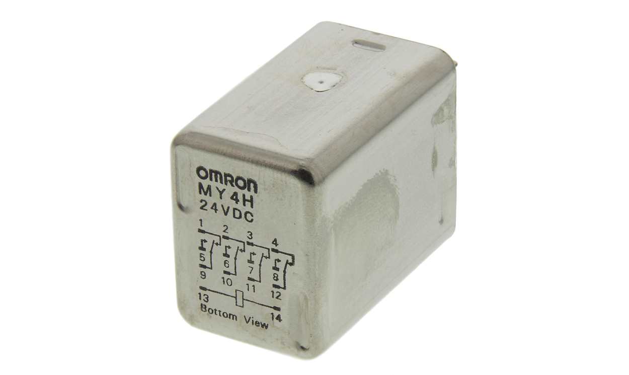 Omron MY4H 24VDC, Panel Mount Power Relay, 24V dc Coil, 3A Switching Current, 4PDT