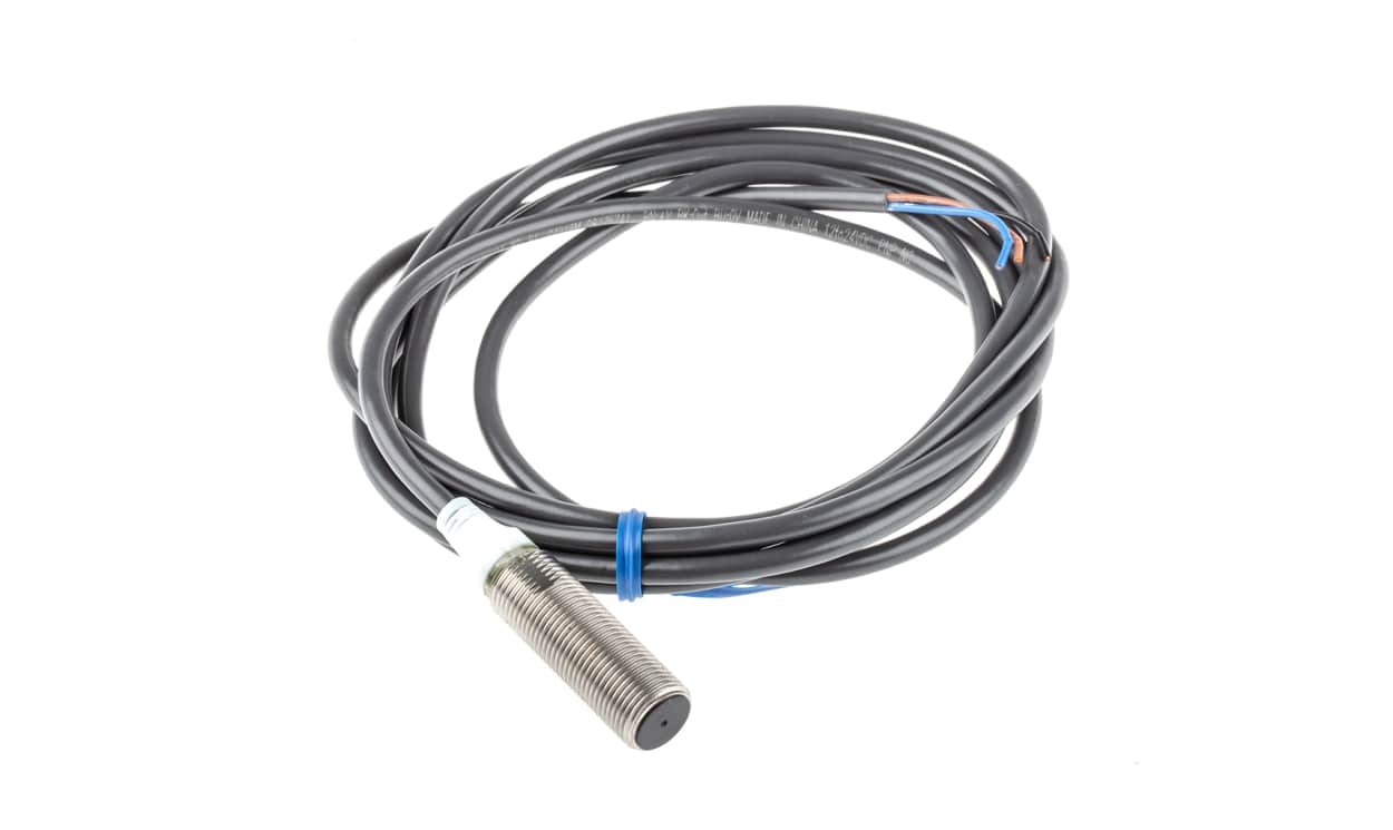 Omron E2A-S12KS04-WP-B1 2M, Inductive Threaded Barrel Proximity Sensor, M12, 4 mm Detection, PNP NO, 12 → 24 V dc - generaltechuae