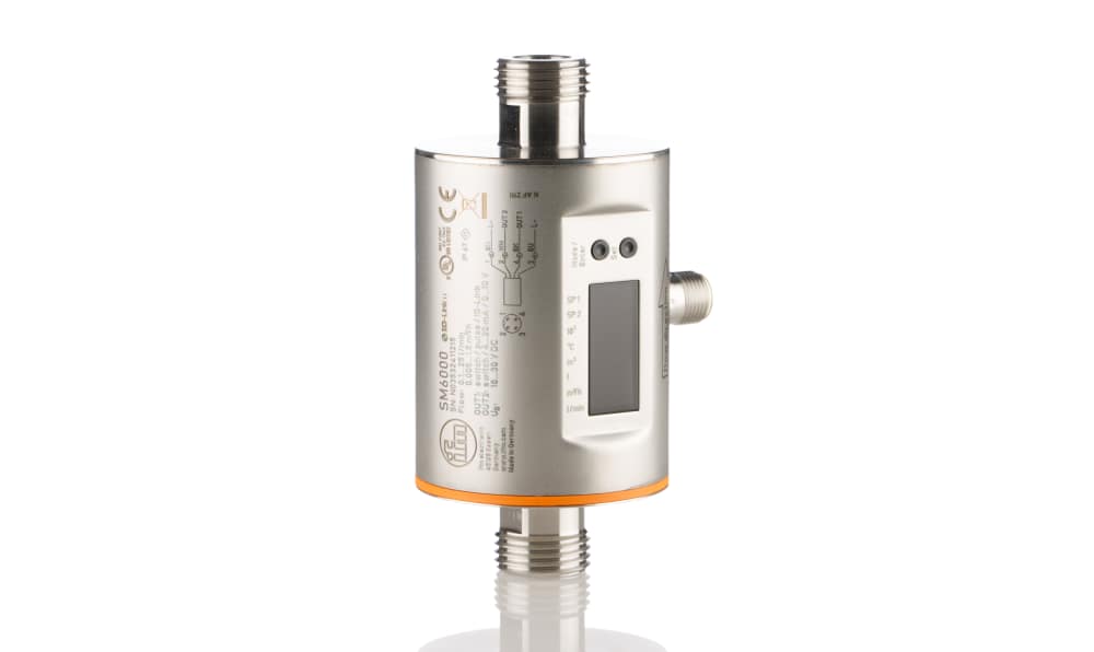 ifm SM6000, Flow Controller, 0.1 → 25 L/min, PNP Output, 19 → 30 V dc, 1/2 in Pipe