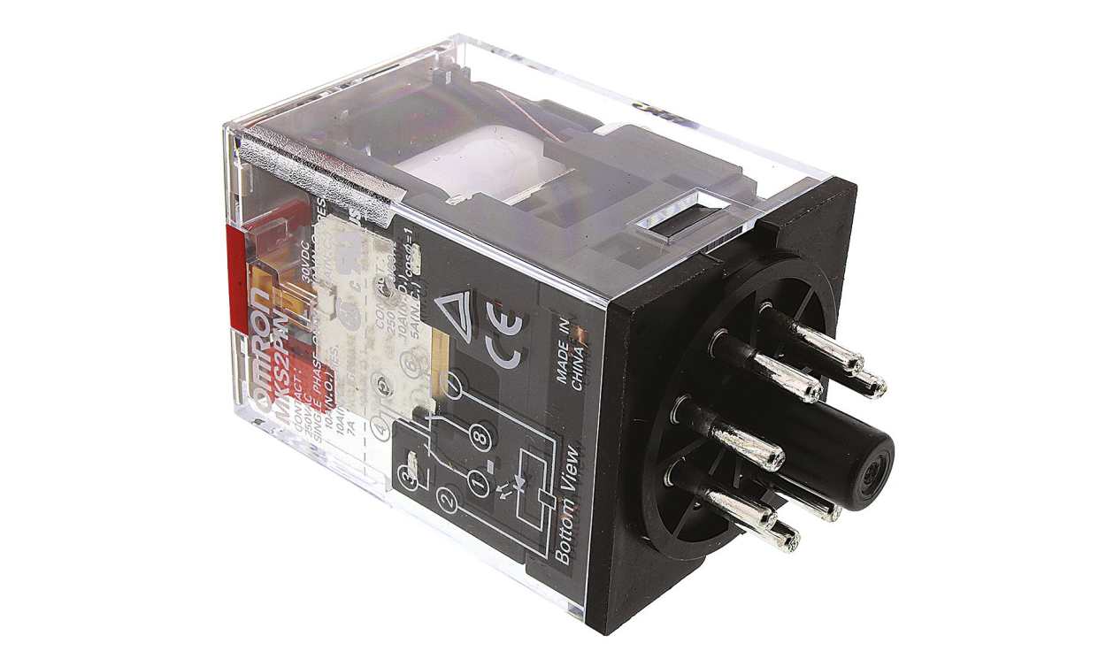 Omron MKS2PIN 110VAC, Plug In Power Relay, 110V ac Coil, 10A Switching Current, DPDT - generaltechuae