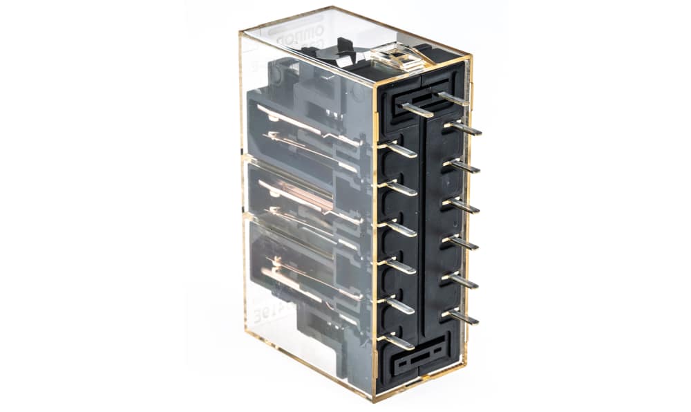 Omron G7S-4A2B-E DC24, PCB Mount Force Guided Relay, 24V dc Coil Voltage, 6 Pole, 4PST, DPST