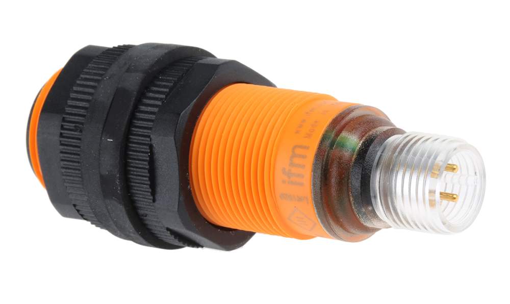 ifm UGT200, Ultrasonic Threaded Barrel Proximity Sensor, M18, 300 mm Detection, PNP NO/NC, 10 → 30 V dc