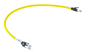 Omron XS6W-6LSZH8SS50CM-Y, XS6, 0.5m Cat6a, Yellow RJ45 to Male RJ45 Male, FTP, STP Shielded, Terminated LSZH Sheath
