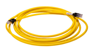 Omron XS6W-6LSZH8SS500CM-Y, XS6, 5m Cat6a, Yellow RJ45 to Male RJ45 Male, FTP, STP Shielded, Terminated LSZH Sheath