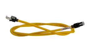 Omron XS6W-6LSZH8SS150CM-Y, XS6W, 1.5m Cat6a, Yellow RJ45 to Male RJ45 Male, S/FTP Shielded, Terminated LSZH Sheath