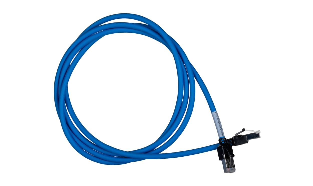 Omron XS6W-6LSZH8SS200CM-B, XS6W, 2m Cat6a, Blue RJ45 to Male RJ45 Male, S/FTP Shielded, Terminated LSZH Sheath