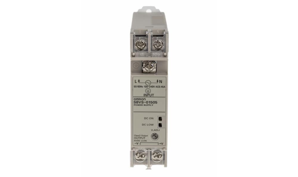 Omron S8VS-01505, Switching Power Supply, , 5V dc, 2A, 15W, 1 Output, 100 → 240V ac Input Voltage