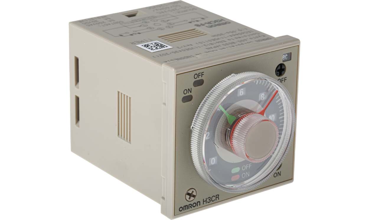 Omron H3CR-F8 100-240VAC/100-125VDC, H3CR Series DIN Rail, Panel Mount Timer Relay, 100 → 240V ac, 2-Contact, 0.05 s → 300 h, - generaltechuae