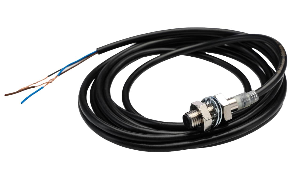 Omron E2E-X4B1T8 2M, Inductive Threaded Barrel Proximity Sensor, M8, 4 mm Detection, PNP NO, 10 → 30 V dc - generaltechuae
