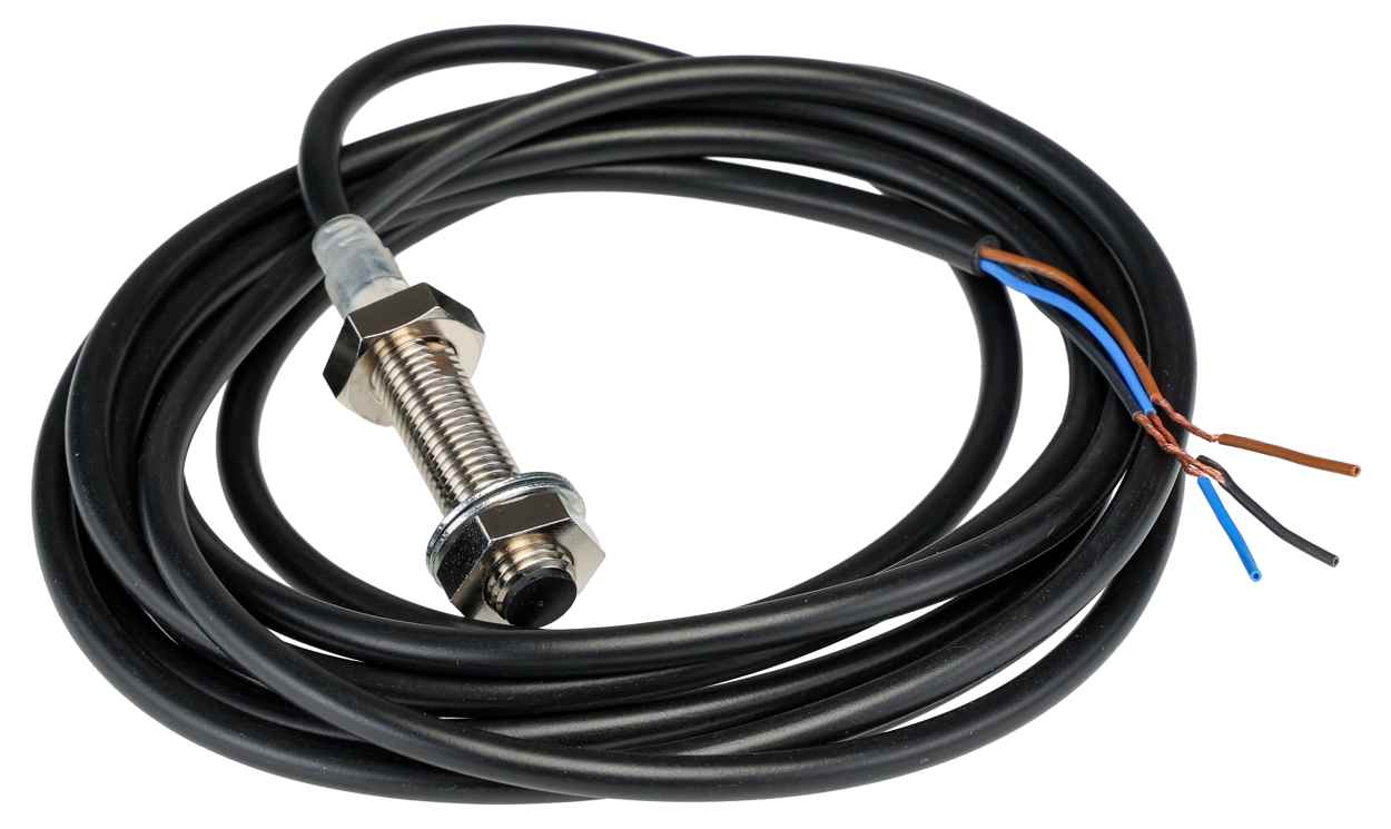 Omron E2E-X4B1TL8 2M, Inductive Threaded Barrel Proximity Sensor, M8, 4 mm Detection, PNP NO, 10 → 30 V dc - generaltechuae