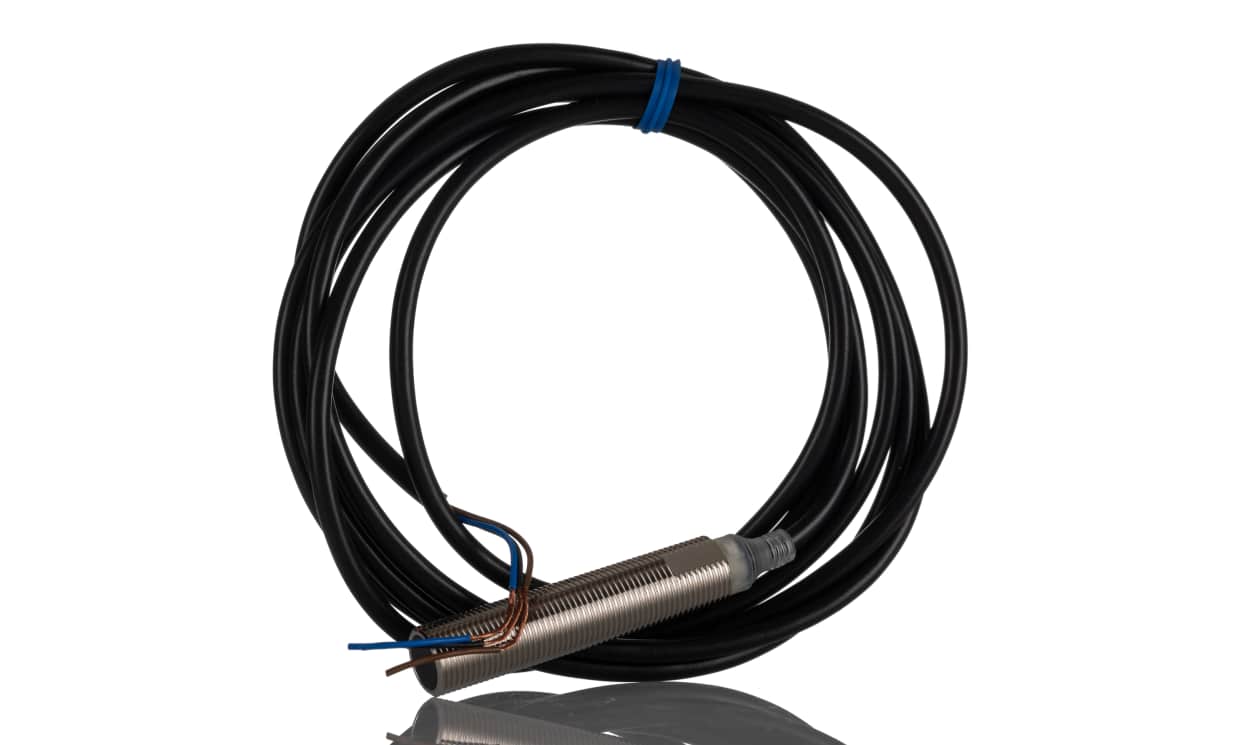 Omron E2E-X4B1TL12 2M, Inductive Threaded Barrel Proximity Sensor, M12, 4 mm Detection, PNP NO, 10 → 30 V dc - generaltechuae
