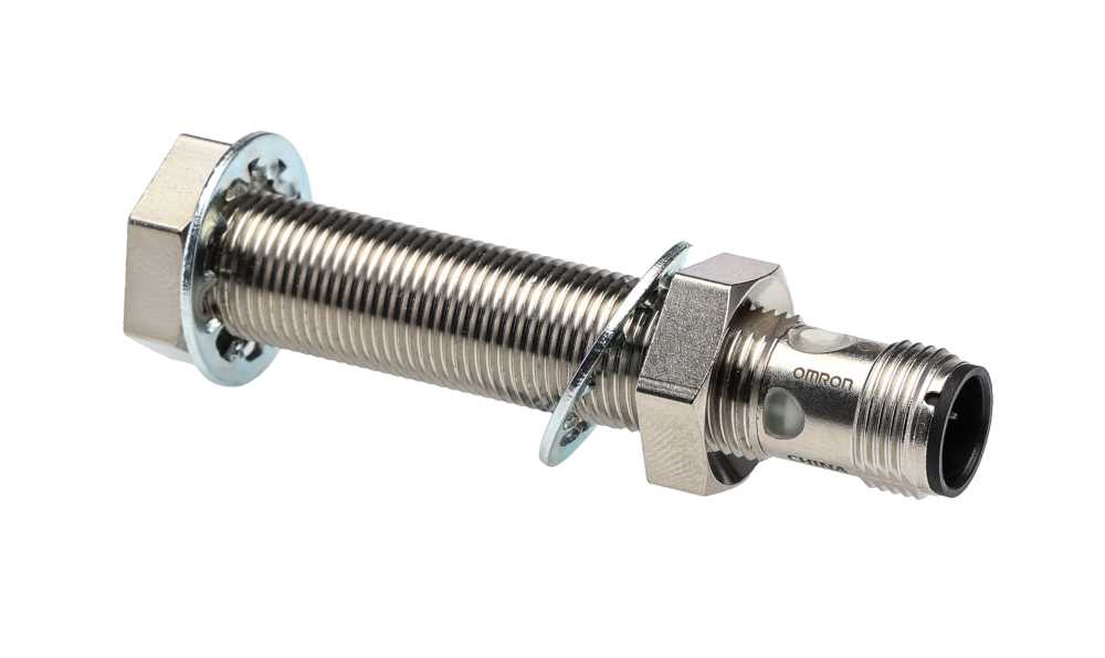 Omron E2E-X9B1TL12-M1, Inductive Threaded Barrel Proximity Sensor, M12, 9 mm Detection, PNP NO, 10 → 30 V dc