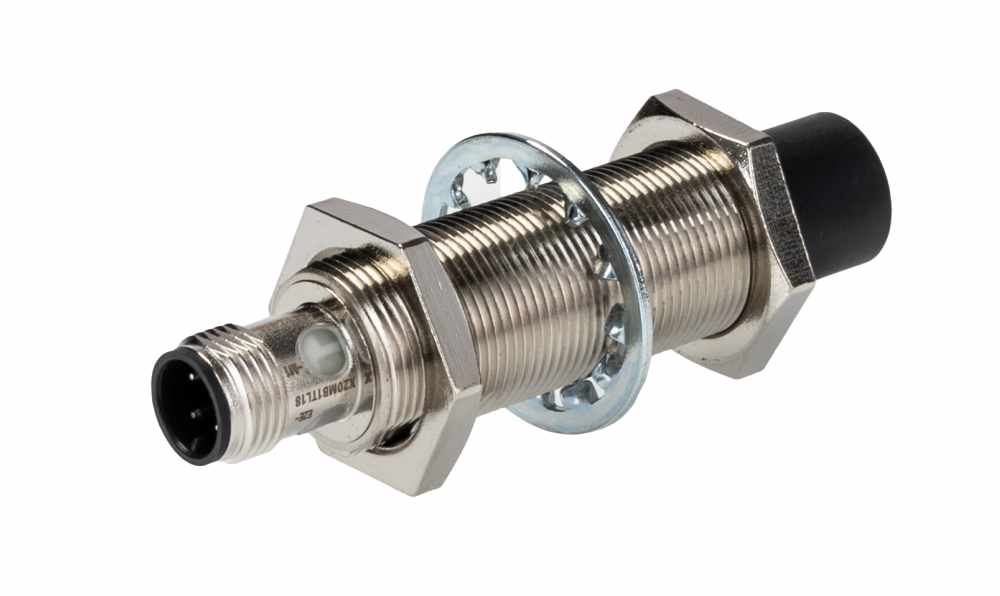 Omron E2E-X20MB1TL18-M1, Inductive Threaded Barrel Proximity Sensor, M18, 20 mm Detection, PNP NO, 10 → 30 V dc