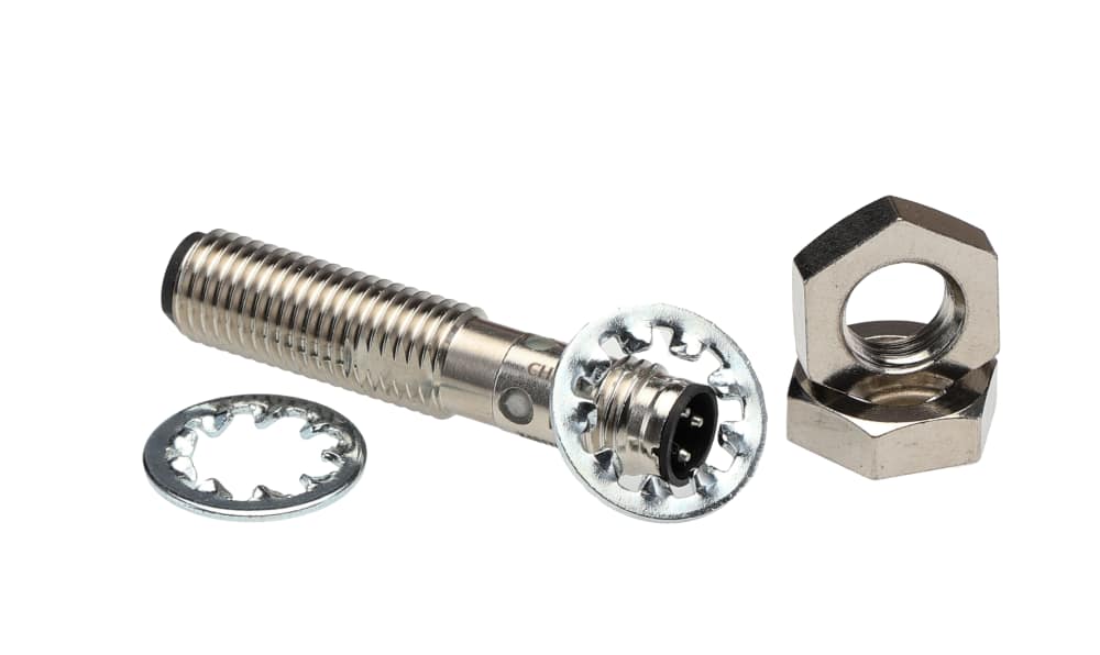 Omron E2E-X4B1T8-M5, Inductive Threaded Barrel Proximity Sensor, M8, 4 mm Detection, PNP NO, 10 → 30 V dc