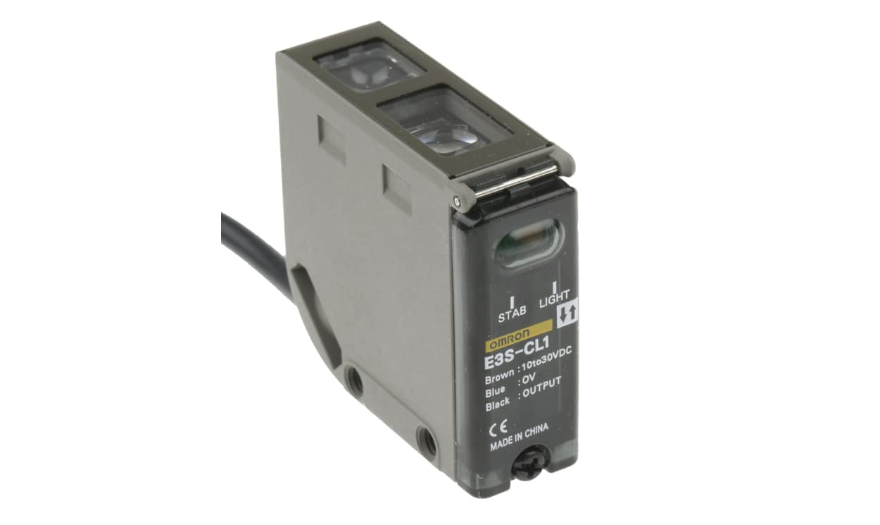 Omron E3S-CL1 2M, Background Suppression Distance Sensor, Block Sensor, 5 → 200 mm Detection Range - generaltechuae