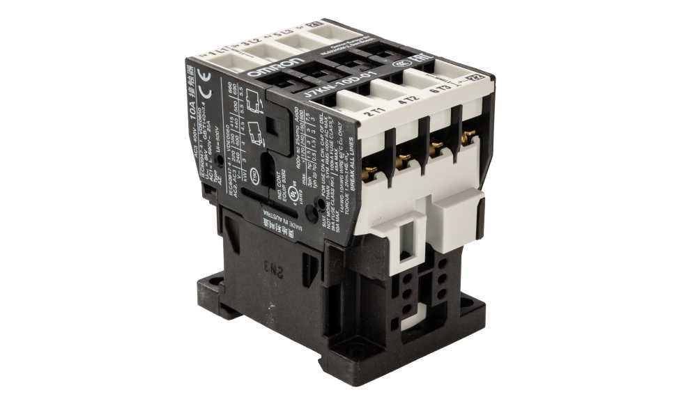 Omron J7KN-10D-01 24, Contactor, 24 V ac Coil, 3-Pole, 10 A, 4 kW, 1NC
