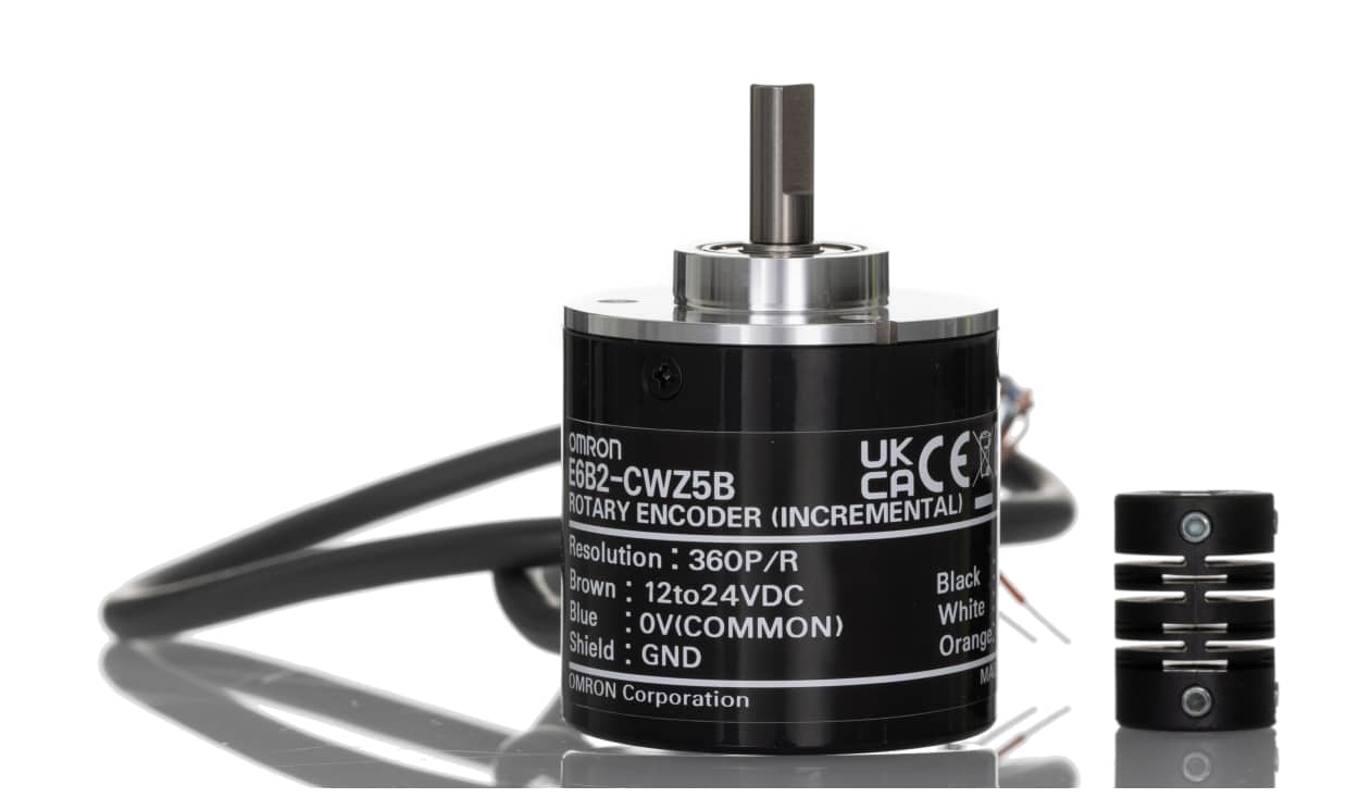 Omron E6B2-CWZ5B 360P/R 0.5M, E6B2 Series Incremental Incremental Encoder, 360 ppr, 6mm Shaft