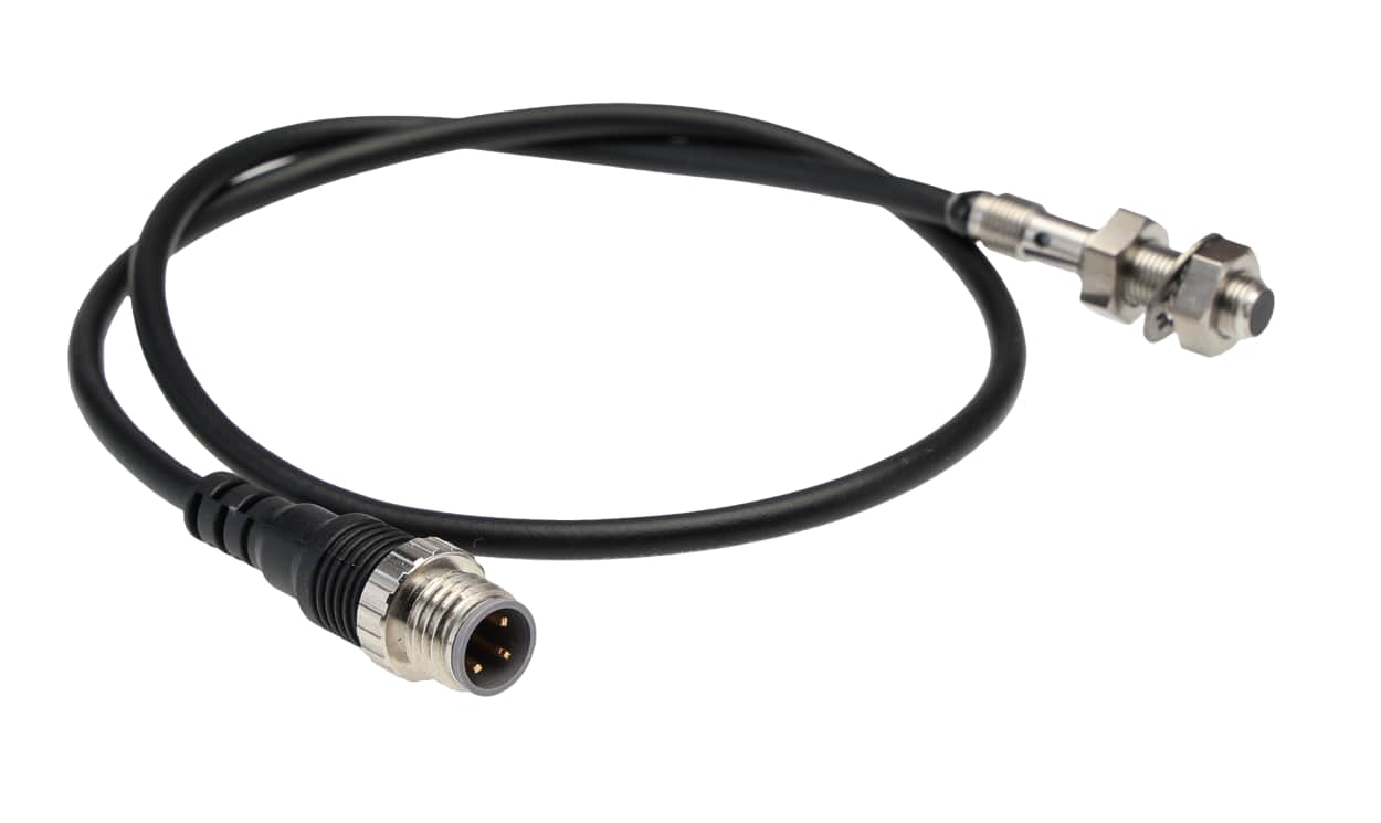 Omron E2E-S05S12-CJ-B1 0.3M, Inductive Threaded Barrel Proximity Sensor, M5, 1.2 mm Detection, PNP NO, 10 → 30 V dc - generaltechuae