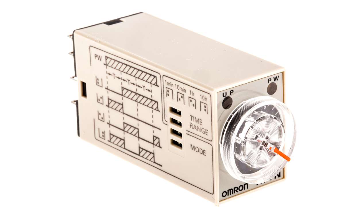 Omron H3YN-21 AC200-230, H3YN Series DIN Rail, Panel Mount Timer Relay, 200 → 230V ac, 2-Contact, 0.1 min → 10h, DPDT - generaltechuae