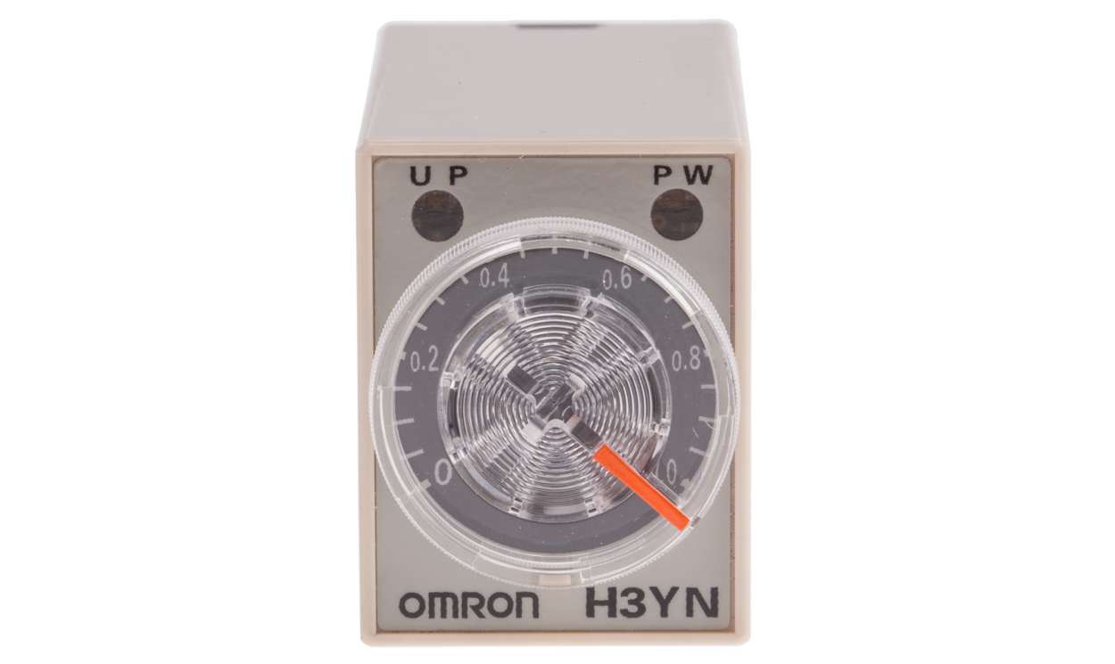 Omron H3YN-4 AC24, H3YN Series DIN Rail, Panel Mount Timer Relay, 24V ac, 4-Contact, 0.1 s → 10min - generaltechuae