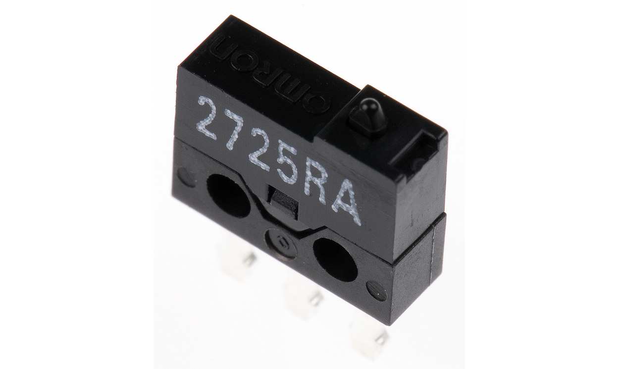 Omron D2MQ-1, Plunger Micro Switch, Through Hole Terminal, 500 mA @ 30 V dc, SPDT, IP40