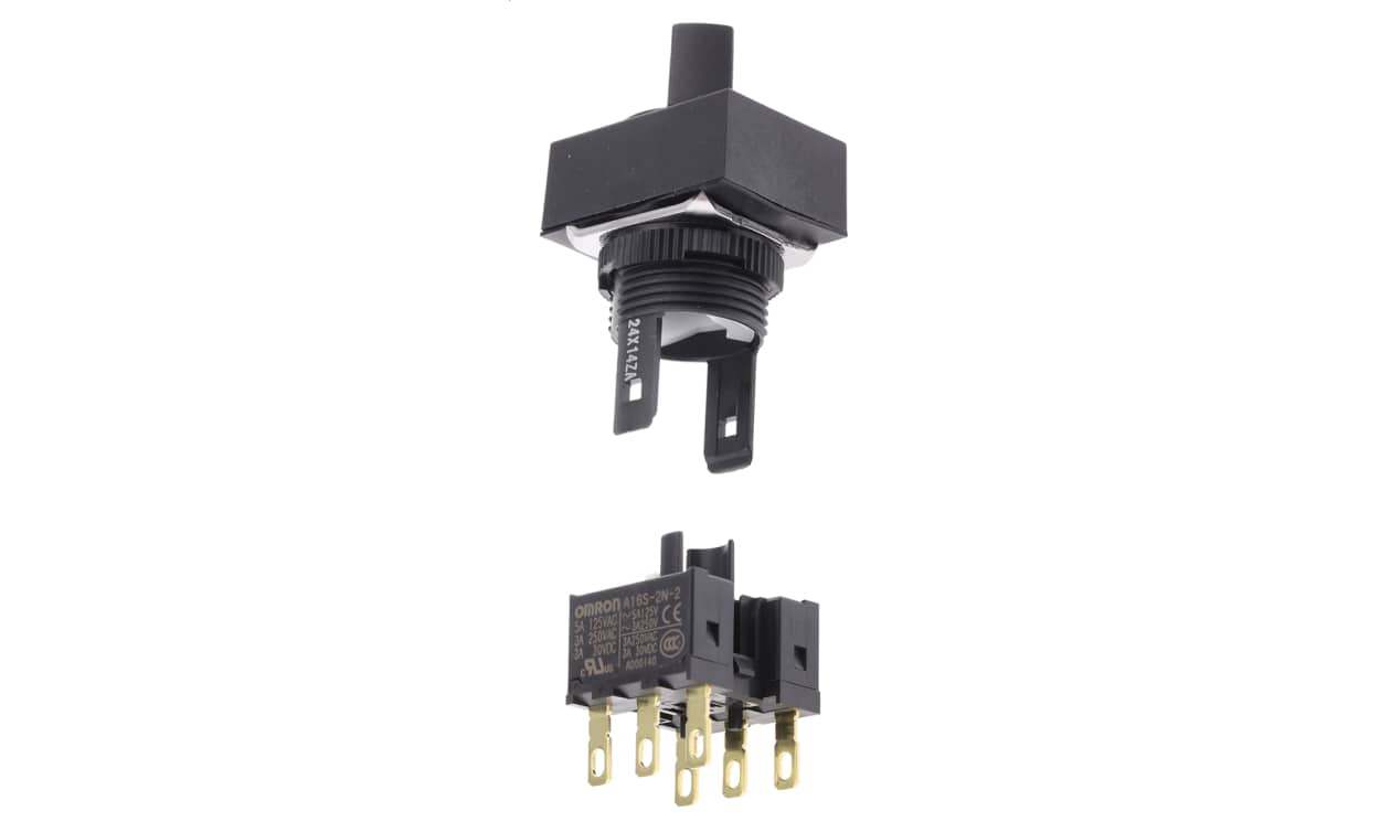 Omron A165S-J2M-2, Selector Switch - (DPDT) 2 Positions