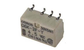 Omron G6K-2F-Y 4.5DC, PCB Mount Signal Relay, 4.5V dc Coil, 1A Switching Current, DPDT