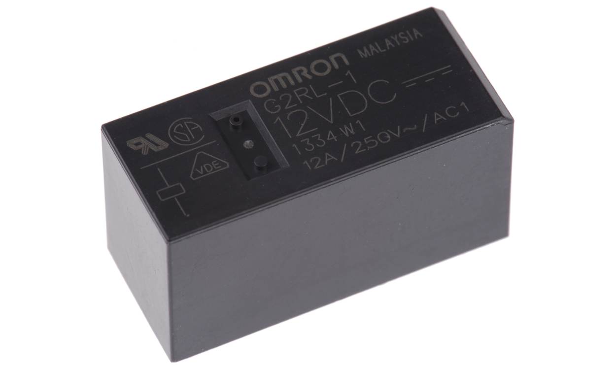 Omron G2RL-1 DC12, PCB Mount Power Relay, 12V dc Coil, 12A Switching Current, SPDT - generaltechuae