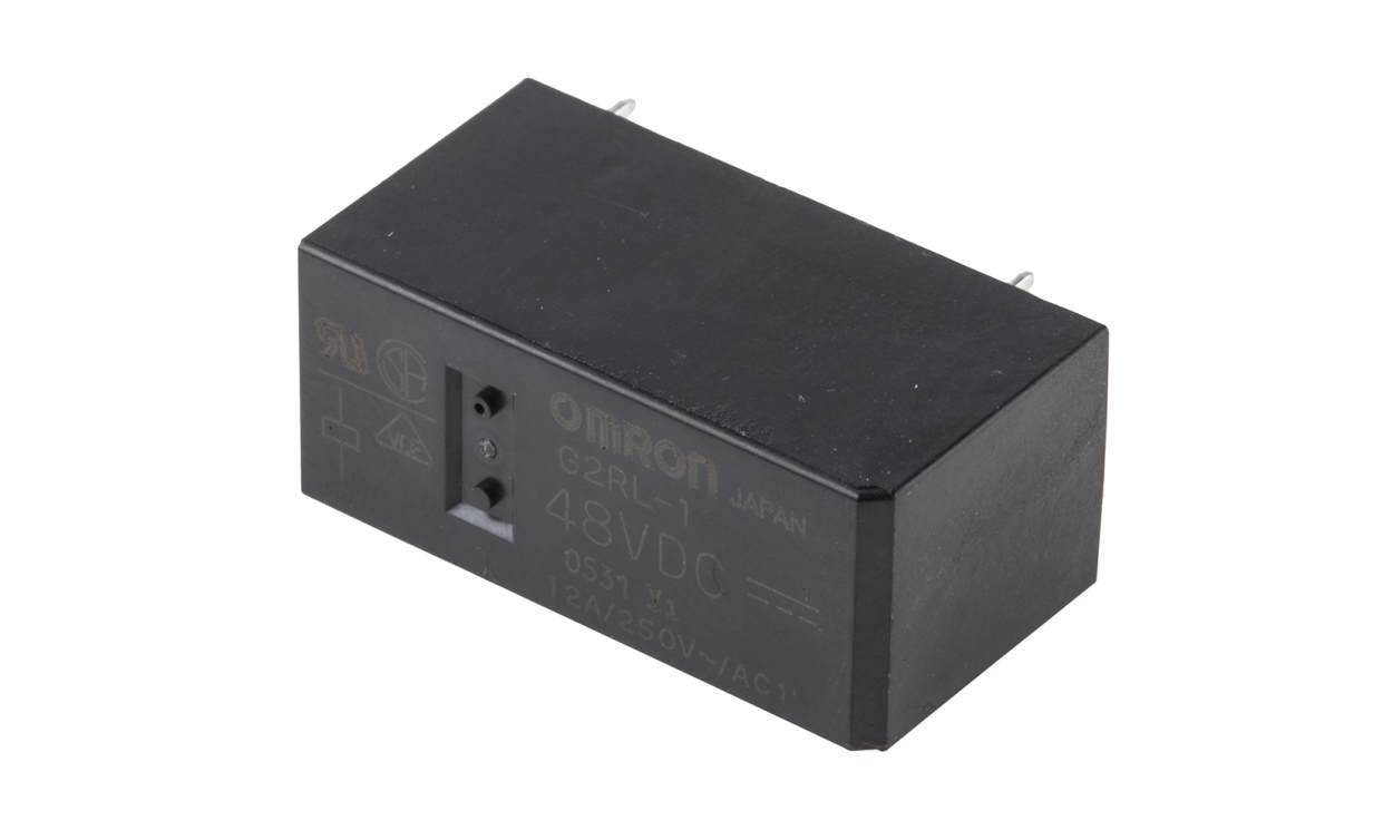 Omron G2RL-1 48DC, PCB Mount Non-Latching Relay, 48V dc Coil, 12A Switching Current, SPDT