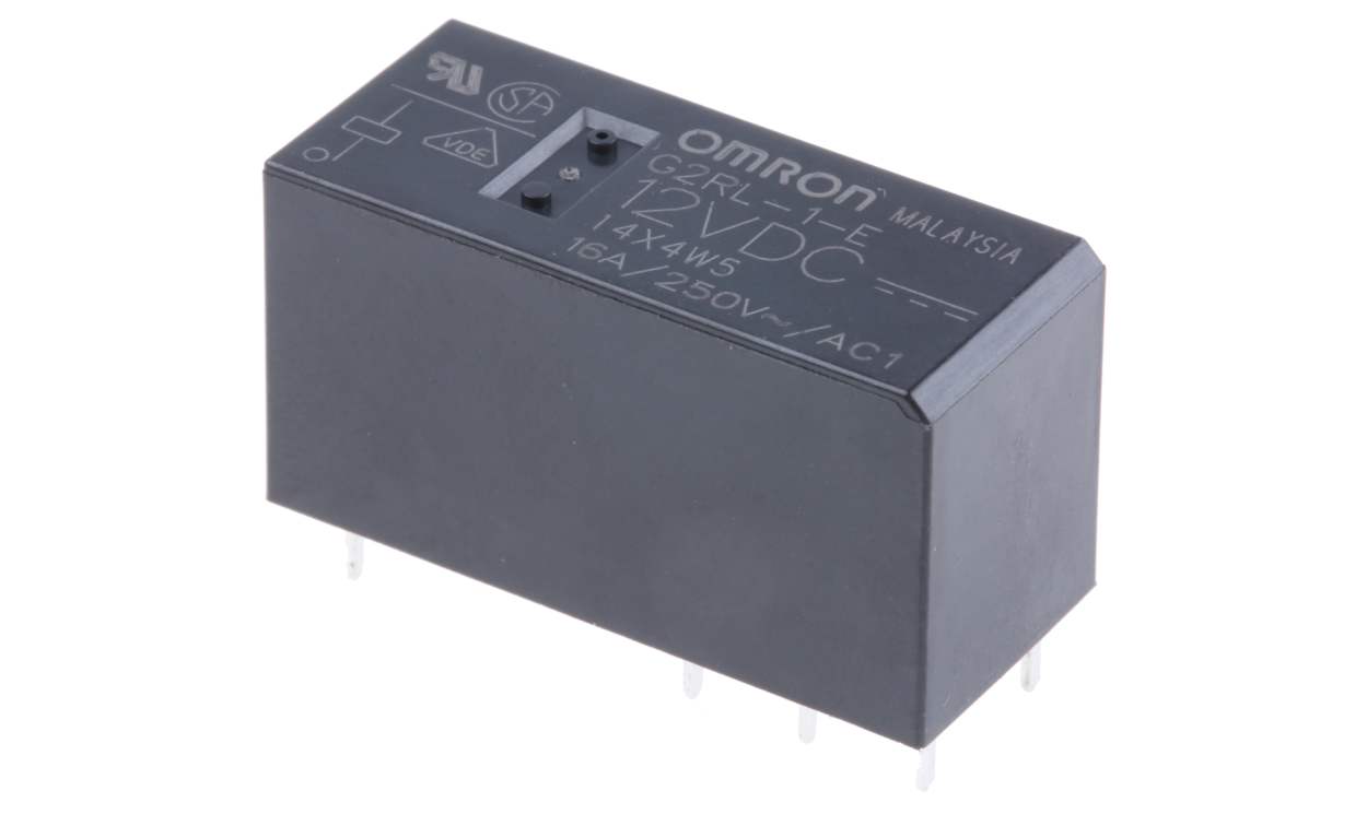 Omron G2RL-1-E DC12, PCB Mount Power Relay, 12V dc Coil, 16A Switching Current, SPDT - generaltechuae