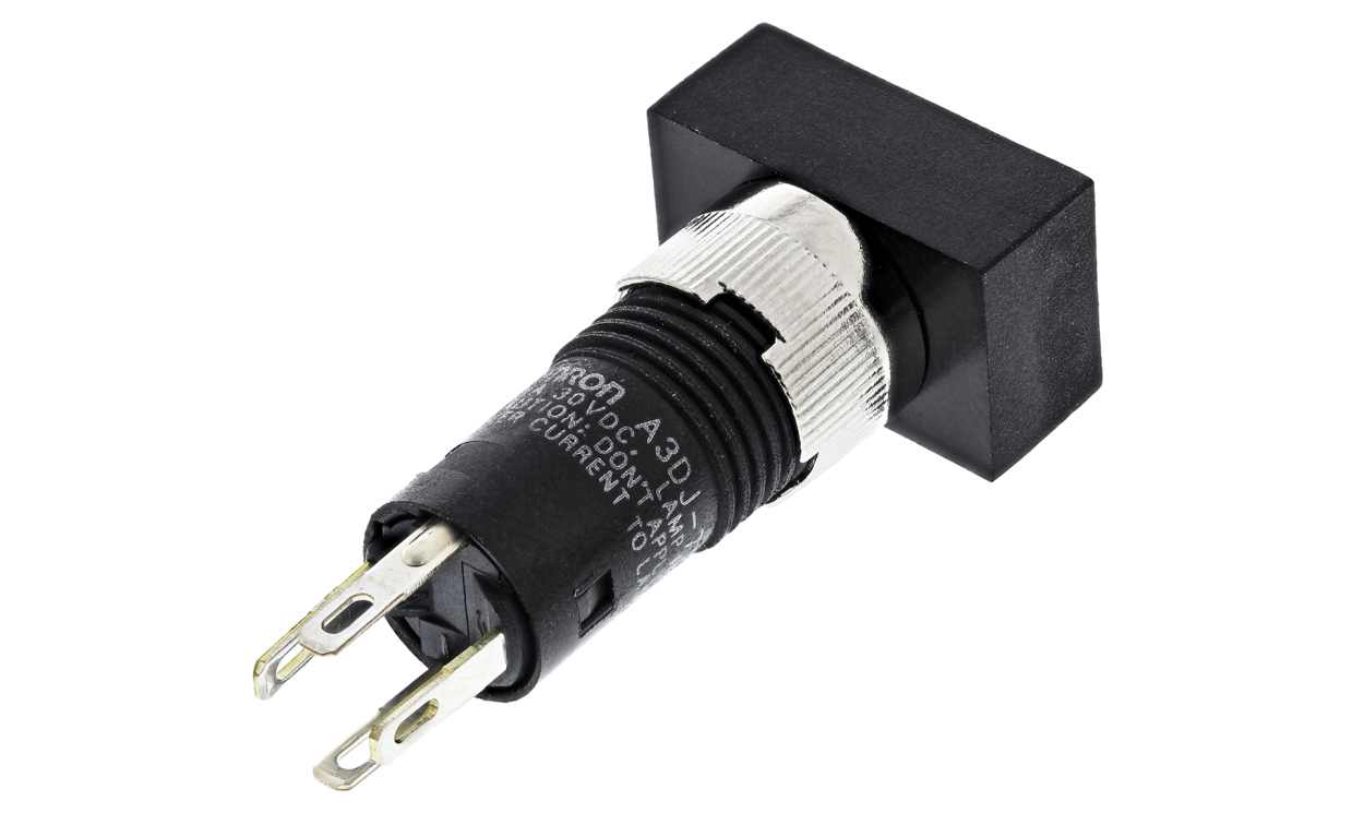 Omron A3DJ-7121, Illuminated Push Button Switch, Latching, Panel Mount, 8mm Cutout, SPST