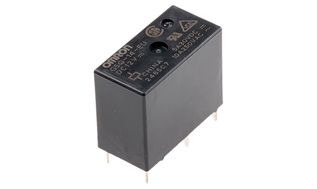 Omron G5Q-14-EU DC12 (TY), PCB Mount Power Relay, 12V dc Coil, 10A Switching Current, SPDT - generaltechuae