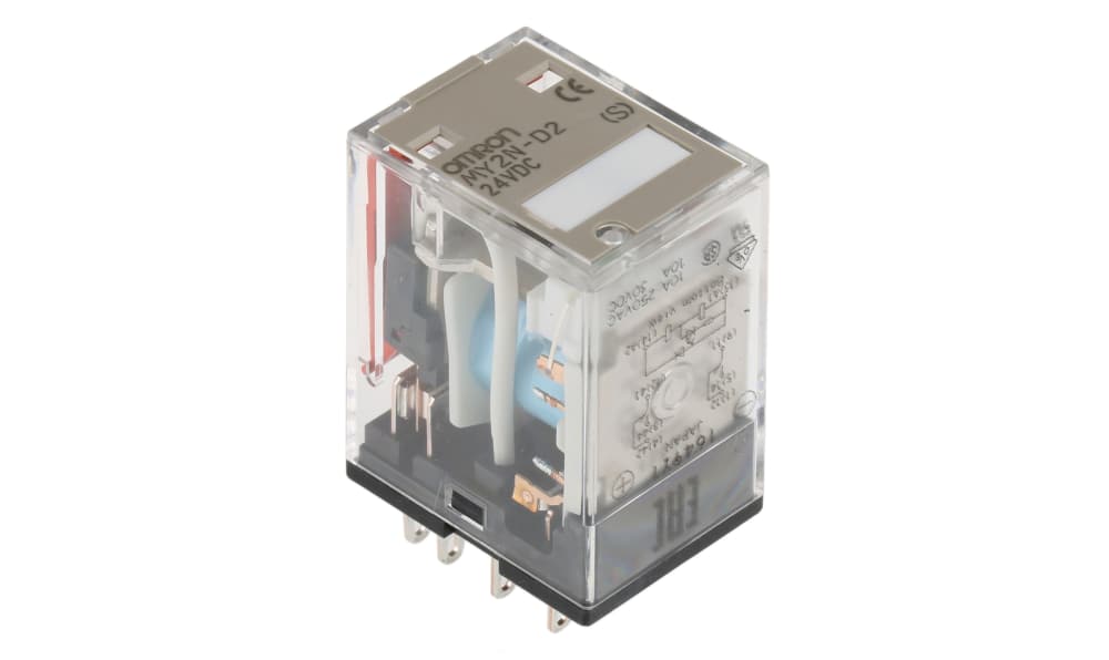 Omron MY2N-D2 DC24(S), Plug In Power Relay, 24V dc Coil, 5A Switching Current, DPDT