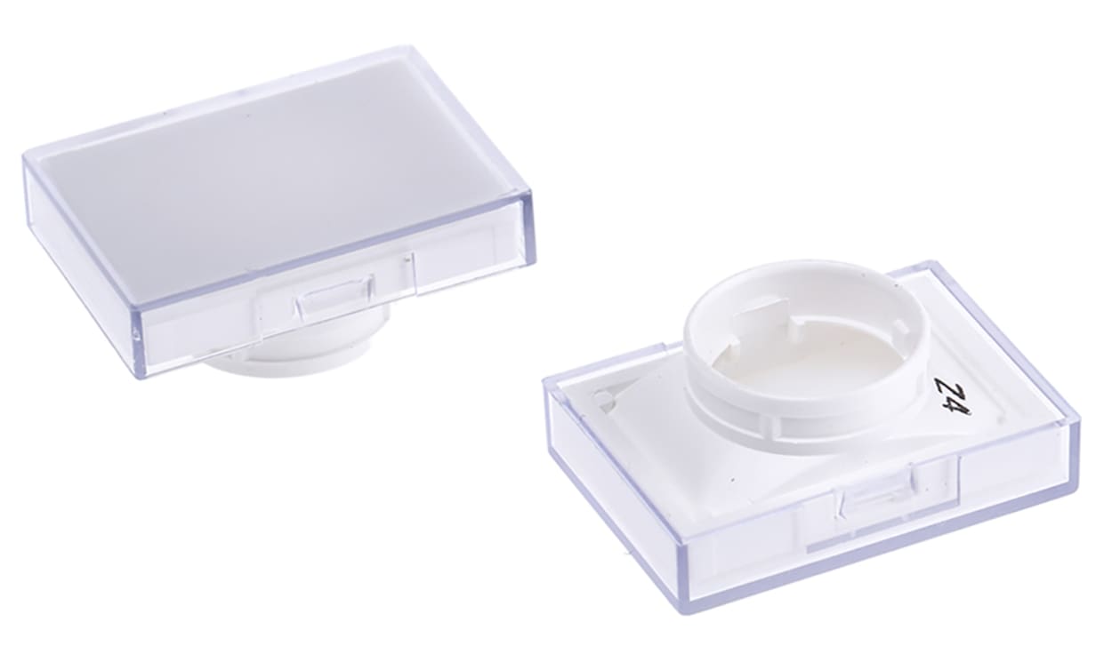 Omron A165L-JW, White Rectangular Push Button Lens for Use with A16 Series LED/Incandescent Lamp Push Button Switch