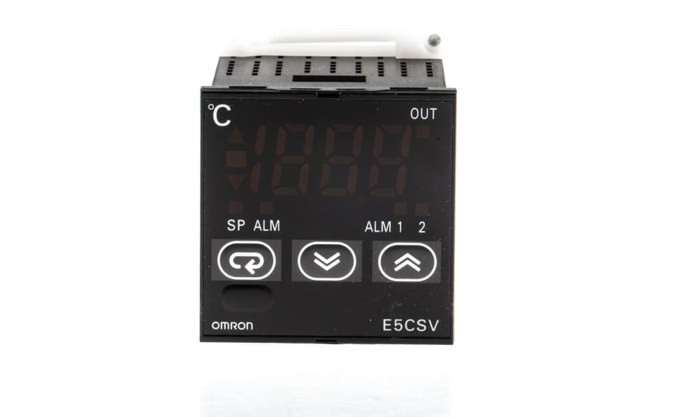 Omron E5CSV-R1T-500 AC100-240, E5CSV Panel Mount PID Temperature Controller, 48 x 48mm, 2 Output Relay, 100 → 240 V ac Supply Voltage ON/OFF,