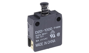 Omron D2D-1000, Door Micro Switch, Plunger, SPDT 16 A @ 250 V ac IP40, -25 → +85°C