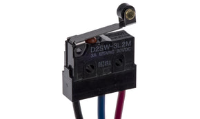 Omron D2SW-3L2M, Roller Lever Micro Switch, Pre-wired Terminal, 3 A @ 30 V dc, SPDT, IP67