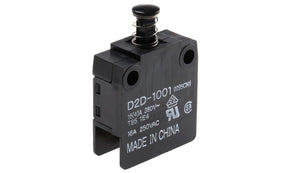 Omron D2D-1001, Door Micro Switch, Plunger, SPST 16 A @ 250 V ac, -25 → +85°C